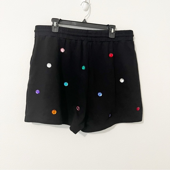 Queen of Sparkles Black Jeweled Shorts Size XXL * - Picture 4 of 4